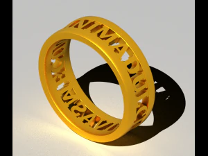 Anima dulcis vivas mecum 2 rings 3D Print Model