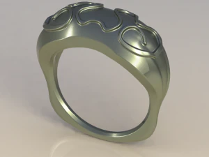 Convex ring three pieces 3D Print Model