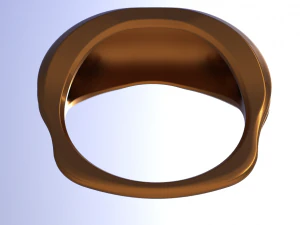 Convex ring three pieces 3D Print Model