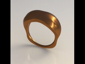 Convex ring three pieces 3D Print Model