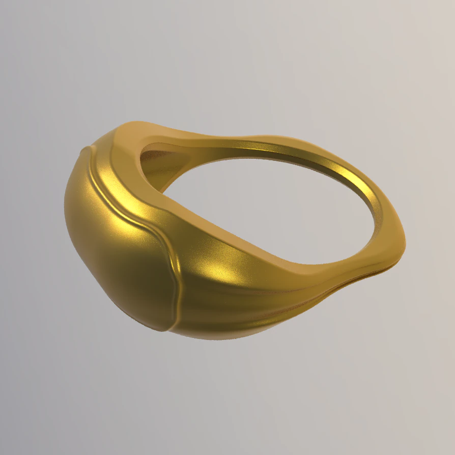 Convex ring three pieces 3D Print Model .c4d .max .obj .3ds .fbx .stl .blend 
