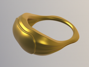Convex ring three pieces 3D Print Model