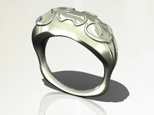 Convex ring three pieces 3D Print Model