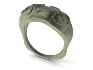 Convex ring three pieces 3D Print Model