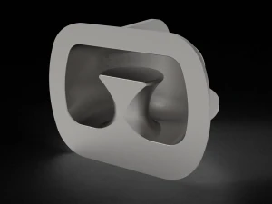 Recessed shell bitts 3D Model