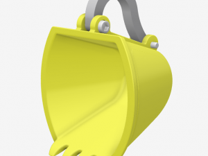 Excavator scoop cup yellow 3D Baskı Modeli