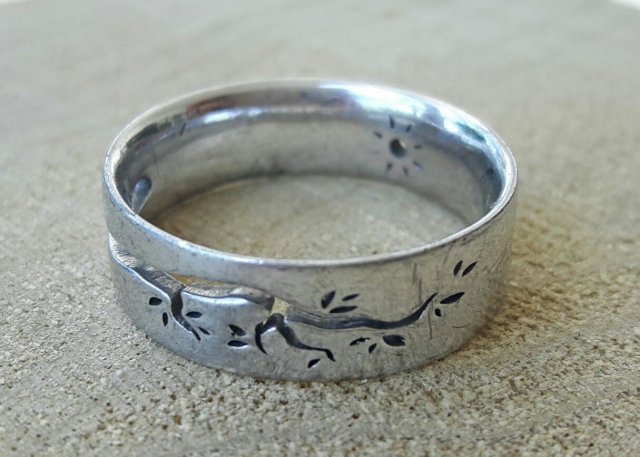 Natural Wedding Ring Modello di stampa 3D .c4d .max .obj .3ds .fbx .stl .blend 