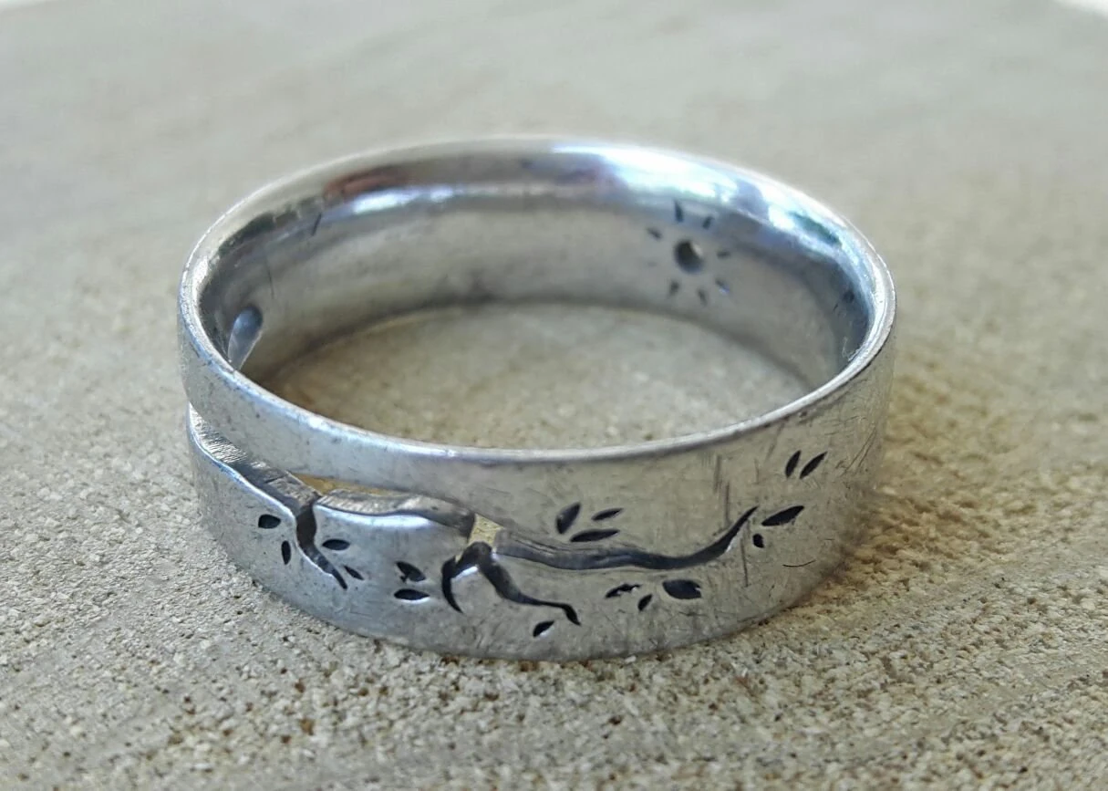 Natural Wedding Ring 3D Print Model .c4d .max .obj .3ds .fbx .stl .blend 