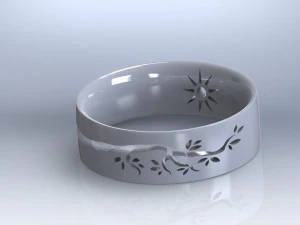 Natural Wedding Ring 3D Print Model