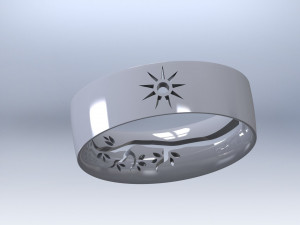 Natural Wedding Ring Modello di stampa 3D
