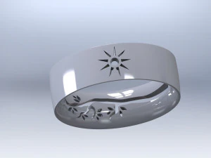 Natural Wedding Ring 3D Print Model