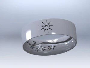 Natural Wedding Ring 3D Print Model