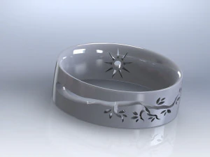 Natural Wedding Ring 3D Print Model
