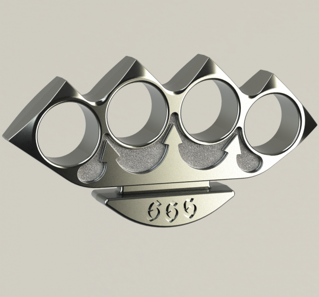 Knuckleduster 01 3D प्रिंट मॉडल .c4d .max .obj .3ds .fbx .stl .blend 