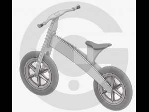 Drewniany rowerek biegowy 01 Model do druku 3D