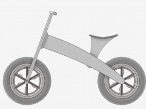 Wooden balance bike 01 Modello di stampa 3D