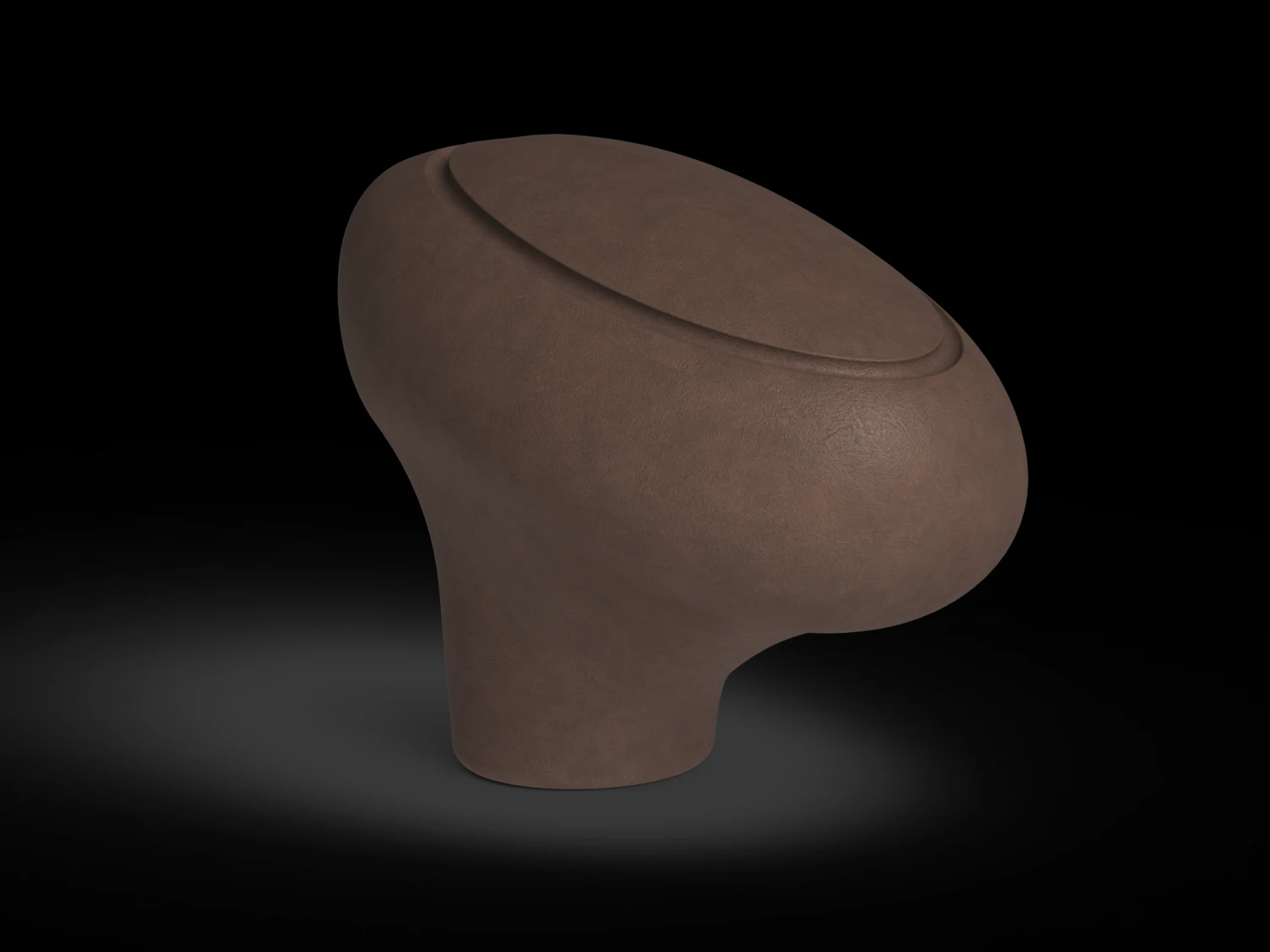 Leather gear knob 3D Print Model .c4d .max .obj .3ds .fbx .stl .blend 