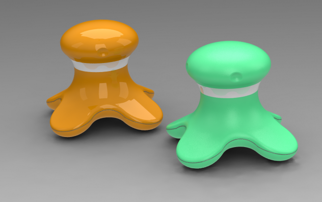 Four masseger 3D print model 3D 打印模型 .c4d .max .obj .3ds .fbx .stl .blend 
