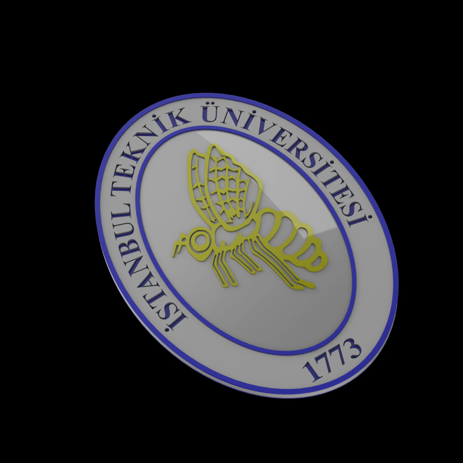 Istanbul Technical University Logo 3D Print Model .c4d .max .obj .3ds .fbx .stl .blend