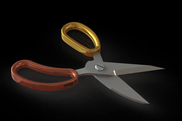 Scissors Only 3D Print Model .c4d .max .obj .3ds .fbx .stl .blend 