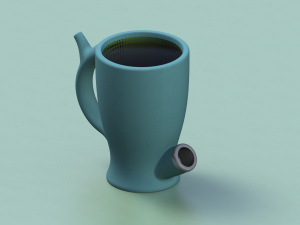 SMOKE MUG DESIGN 01 3D Baskı Modeli