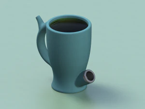 SMOKE MUG DESIGN 01 3D Print Model