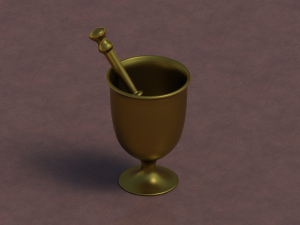 BRASS MORTAR 3Dプリントモデル