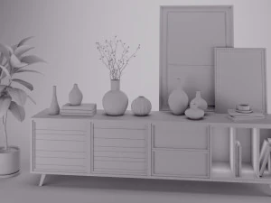 suporte de tv Modelo 3D