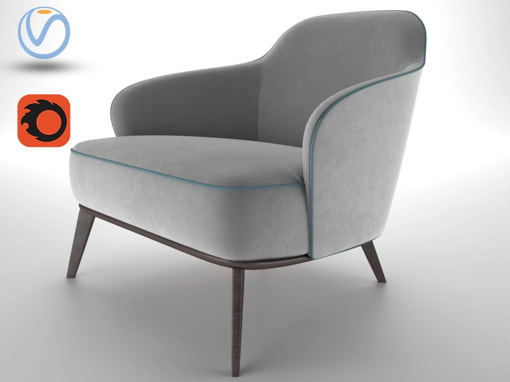 arm chair 3D Model .c4d .max .obj .3ds .fbx .stl .blend 