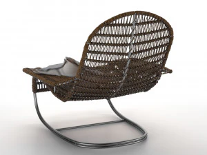 rattan wicker chair 3D Model
