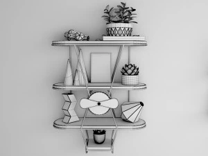 conjunto de decora&ccedil;&atilde;o Modelo 3D