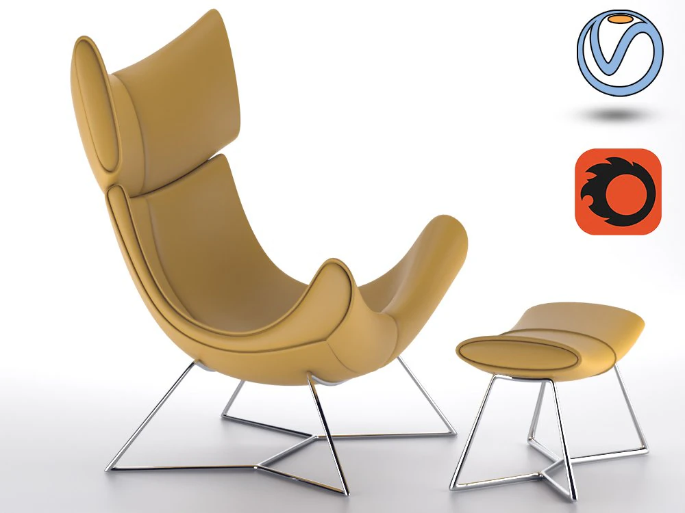 arm chair 3D Model .c4d .max .obj .3ds .fbx .stl .blend 