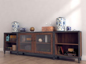 vintage tv stand Modelo 3D