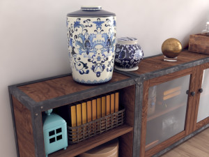 vintage tv stand Modelo 3D