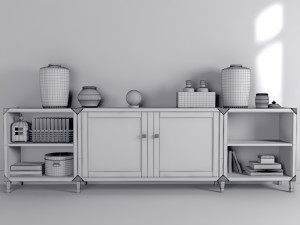 vintage tv stand Modelo 3D