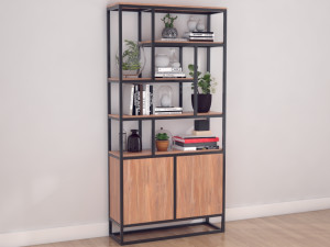 iron shelf with decoration Modèle 3D