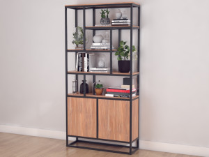 iron shelf with decoration Modèle 3D