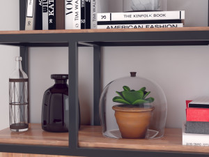 iron shelf with decoration Modèle 3D