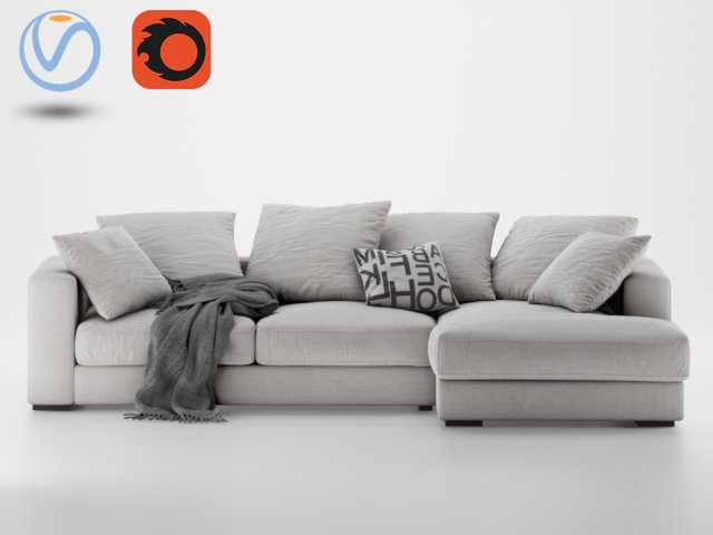 sofa natuzzi armonia Modello 3D .c4d .max .obj .3ds .fbx .stl .blend