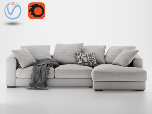 sofa natuzzi armonia Modello 3D
