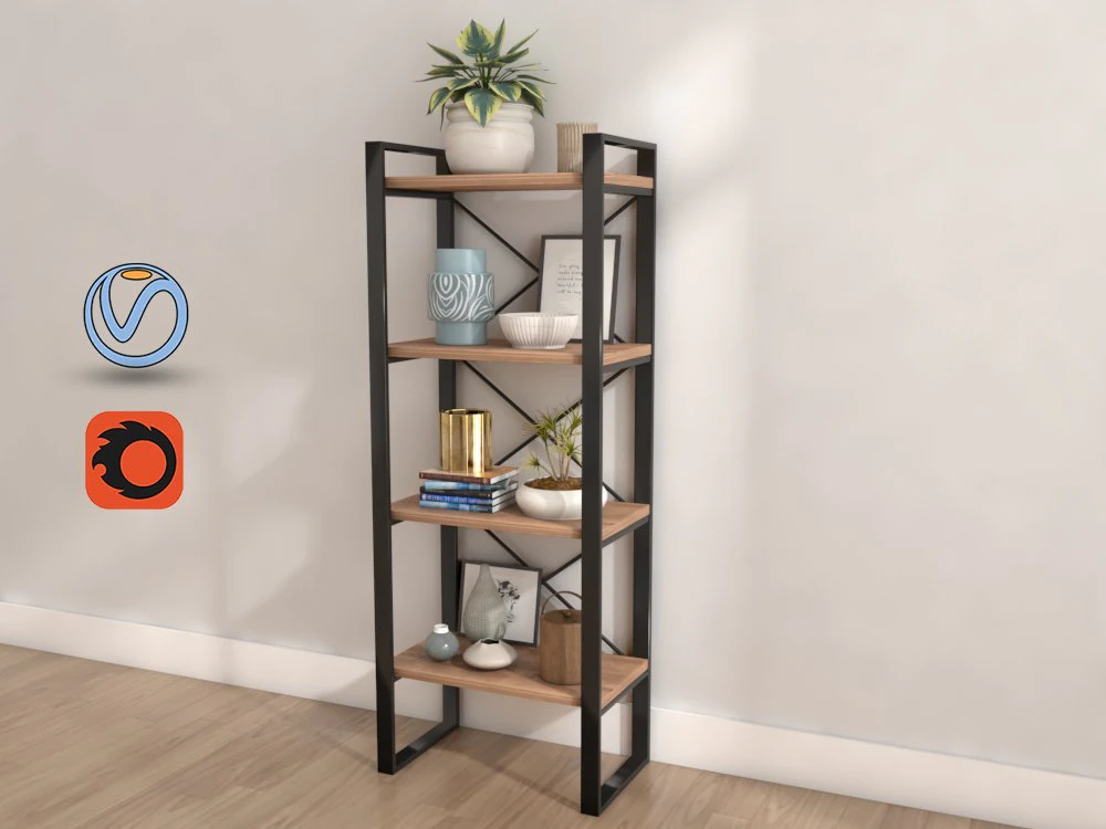 estante de metal Modelo 3D .c4d .max .obj .3ds .fbx .stl .blend 