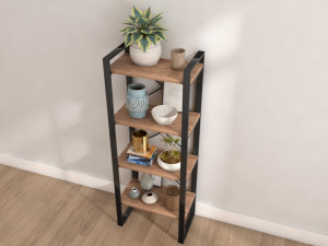 metal bookshelf Modelo 3D