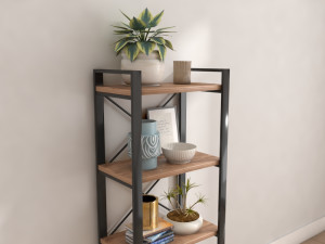 metal bookshelf Modelo 3D