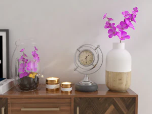 walnut sideboard 3D Model