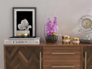 walnut sideboard 3D Model