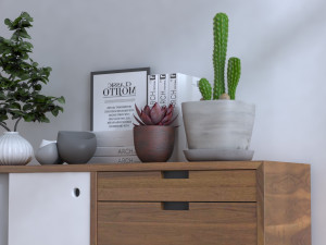 Sideboard set 3D Model