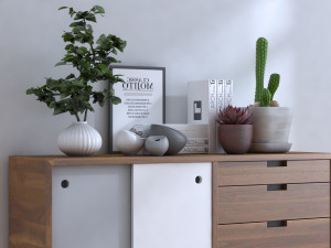 Sideboard set 3D Model