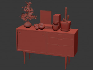Sideboard set 3D Model