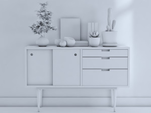 Sideboard set 3D Model