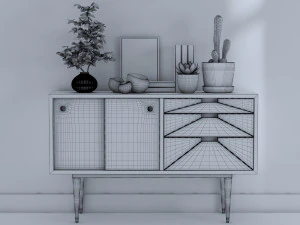 Sideboard set 3D Model